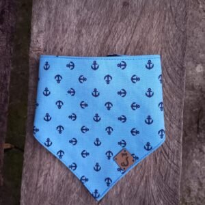 Pañoleta perro azul con anclas